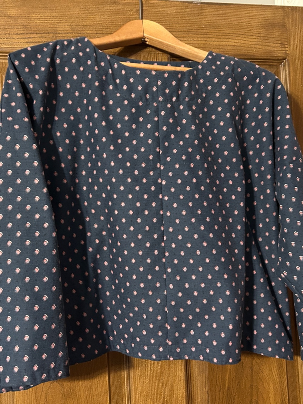Navy Blue Polka Dot Women's Skirt